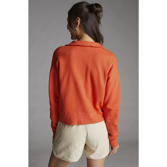 NEW Anthropologie Sundry Red Quarter-Zip Pullover - Size 1 (Small) Women's - Picture 3 of 7